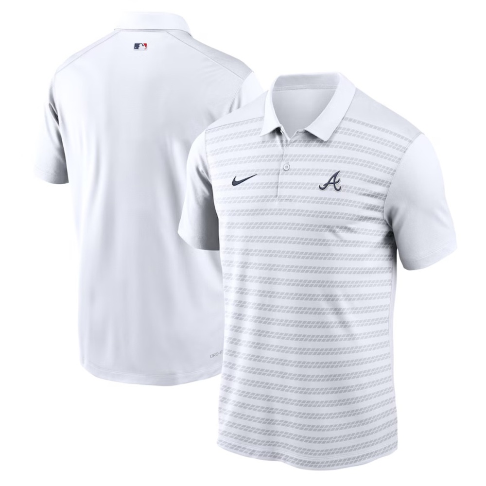 Men's Atlanta Braves Nike White Authentic Collection Victory Dri-FIT Polo